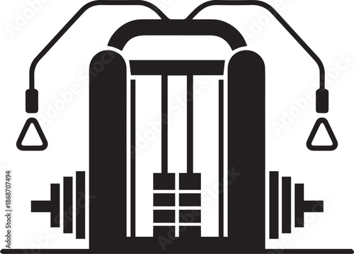 Cable crossover machine icon