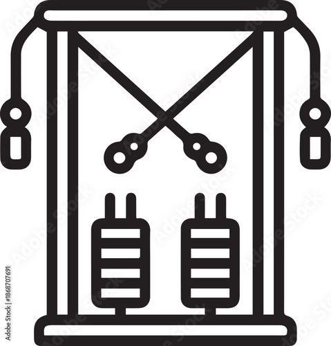 Cable crossover machine icon