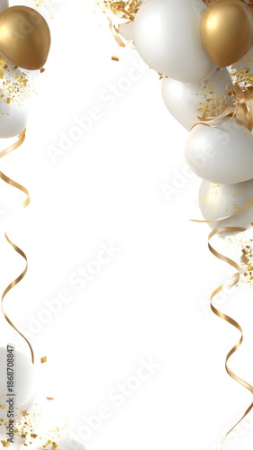 Golden Grace — Elegant Luxury Birthday Template on Matte White