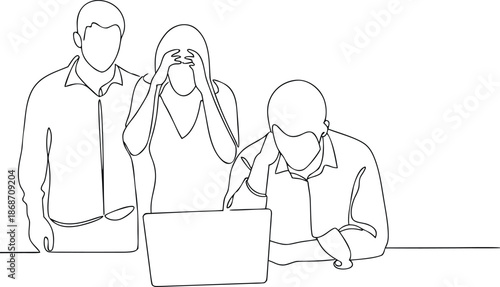 Teamwork Frustration Problem Solving Business Concept Vector Illustration