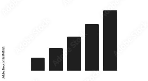A simple graphic representation of increasing data points visualized as a bar chart silhouette Free Download A simple graphic representation of increasing data points visualized as a bar chart silhouette - GFXLoad