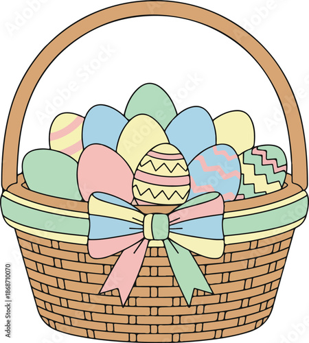 Easter Vector on Transparent Background with Bunny and Celebration Concept