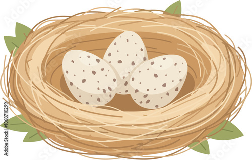 Easter Vector on Transparent Background with Bunny and Celebration Concept