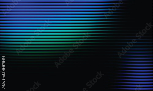 Abstract Digital Background of Glowing Multi-Colored Vertical Lines and Neon Stripes on Black