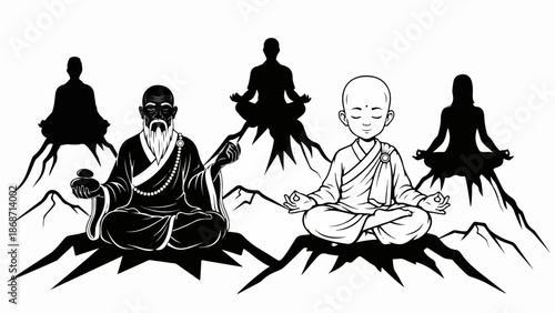 Minimalist protected area signs featuring stylized tree, mountain, deer, and bear icons on rounded badge. Protected area signs provide important guidance for visitor safety and wildlife preservation.