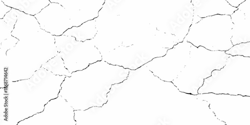 Black and white texture of cracked and abstract grunge texture effect old concrete faded wall dry surface patterns background.
