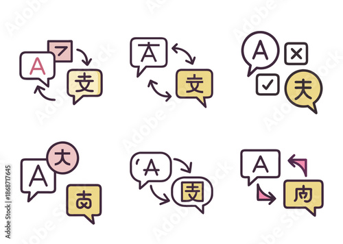 Symbolic Representation of Language Translation and Multilingual Communication Processes with Iconography