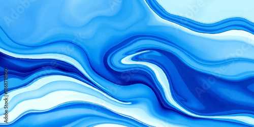 Abstract A dynamic, display of swirling blue hues, this mesmerizing visual embodies the fluidity and depth of water. The artwork evokes feelings of peace and tranquility.