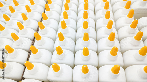 Wallpaper Mural Set with white tubes with yellow lids Torontodigital.ca