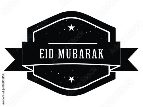 eid mubarak minimal badge