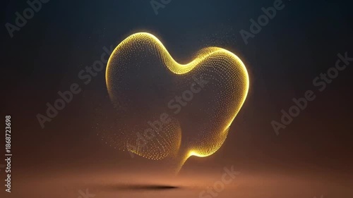 Heart Draw Animation Romantic Love Motion ai generated