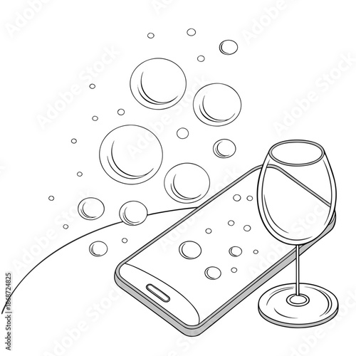 Industrial Machine for High Precision Glass Surface Polishing and Surface Finishing Process, Technical Vector Illustration