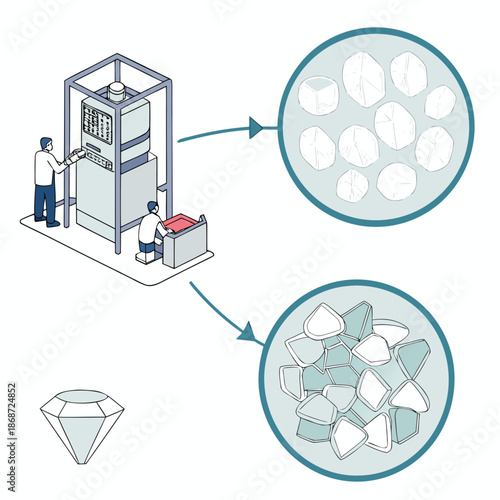 High Purity Quartz Glass Production Process for Crystalline Material Quality and Semiconductor Use, Technical Vector