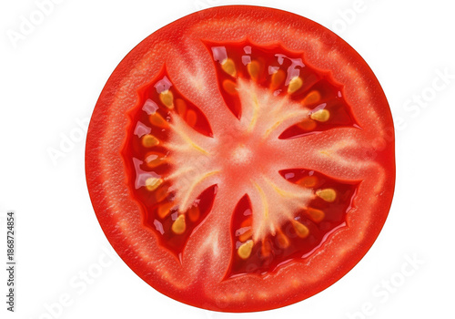 Cross section of a fresh tomato