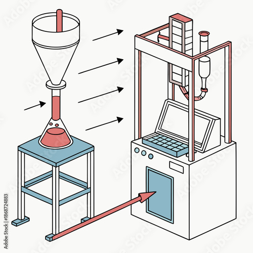 Detailed Illustration of the Industrial Laboratory Glassware Production Line Featuring High-Precision Glass Shaping for Scientific Use