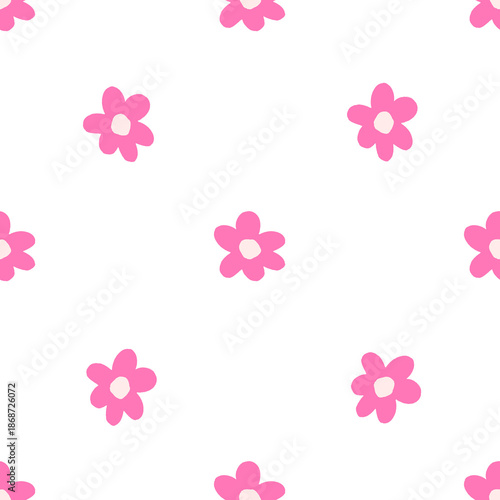 pink flower pattern, simple floral pattern 
