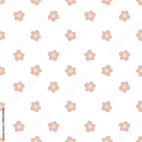 seamless floral pattern with pink flowers 