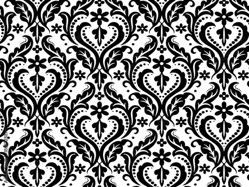 illustration vector floral pattern, seamless ethnic classic vintage, abstract texture