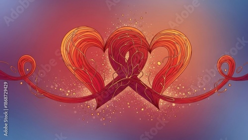  Illustration of Intertwined Hearts Symbolizing Connection