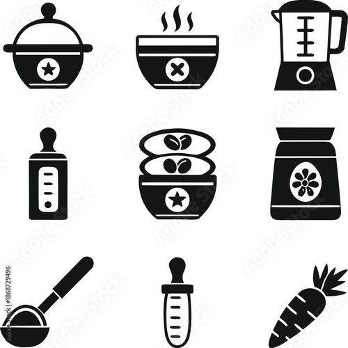 Baby, food, blender, bottle, cooking, milk, nutrition, kitchen, bowl, healthy, eat, infant, meal, vegetable, spoon