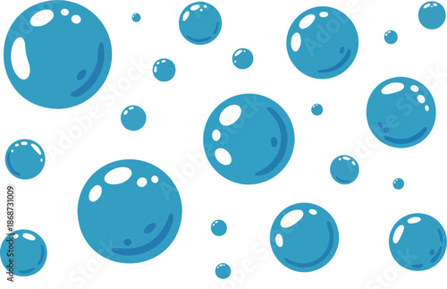 Soap Bubbles & Foam Outline Icon Set Transparent Suds, Air Puffs, and Clean Elements