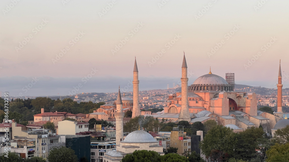 Fototapeta premium istanbul bosphorus sunset view turkiye