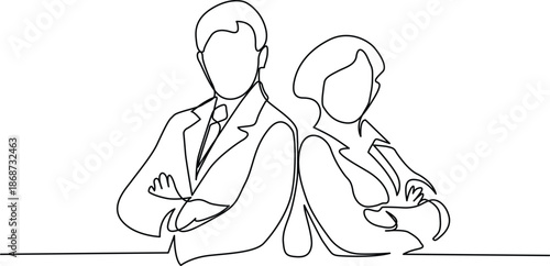 Couple in formal attire Vector