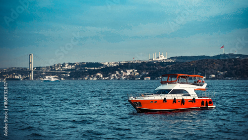 Bilde på lerret istanbul bosphorus view city panorama