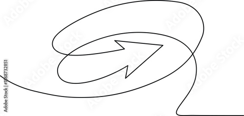 Swirling arrow in motion Vector