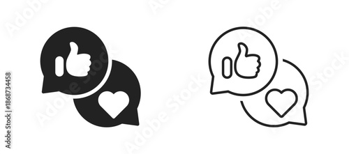 Media impression vector icons set. Post impression icon