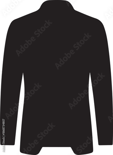 Black long sleeve turtleneck sweater silhouette