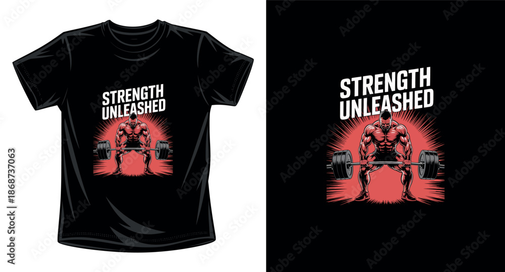 Fototapeta premium Gym graphic vector art t-shirt design print template