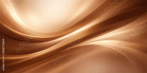 Abstract golden background featuring a smooth silk texture with flowing satin waves and a soft liquid motion design for a luxury fabric wallpaper backdrop