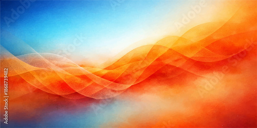 Abstract colorful background with bokeh design featuring bright orange and yellow fire waves and a glowing light texture for an artistic motion wallpaper backdrop