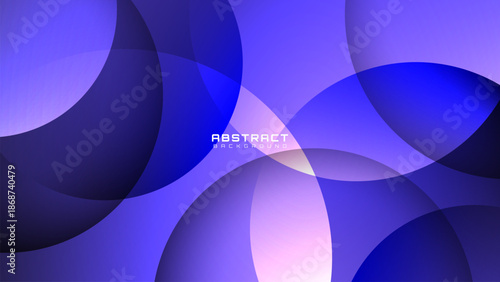 3D blue abstract background overlap layer on dark space with glowing circles effect decoration. Modern graphic design element cutout style concept for web banner, art, flyer, card, or brochure cover
