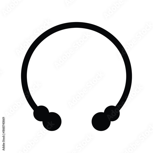 Open Torque Necklace Silhouette Icon