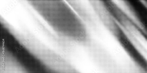 Dotted gradient halftone background. Horizontal seamless dotted pattern in pop art style. Abstract modern stylish texture. Fade gradient black and white half tone background. Eps10