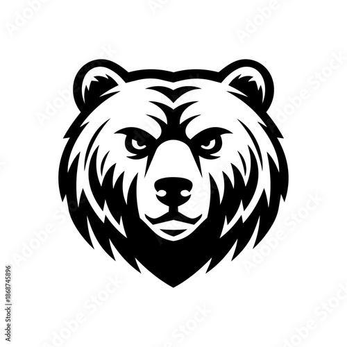 Powerful bear head facing forward, expressing strength, protection, confidence, and primal authority.