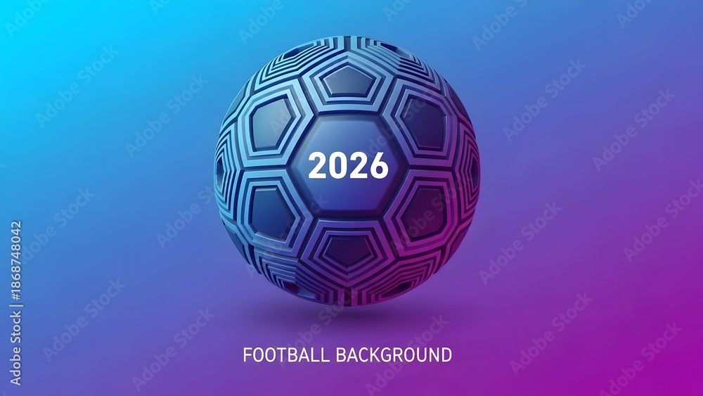 Obraz premium Football 2026 background
