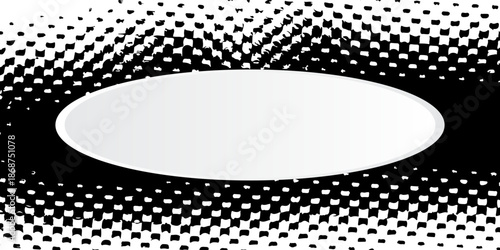 Oval stencil frame made with graffiti spray. Airbrush border on wall. Paint texture with drips. Grunge vector illustration.