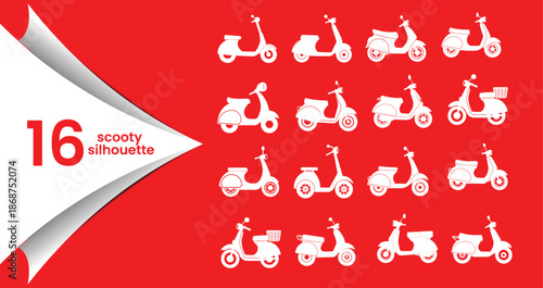 16 Scooter Silhouettes Collection design