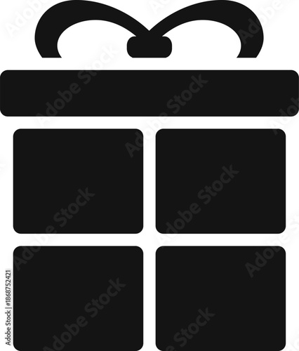 Gift box, gift wrapping, gift box icon. Vector, cartoon illustration, postcard, poster.