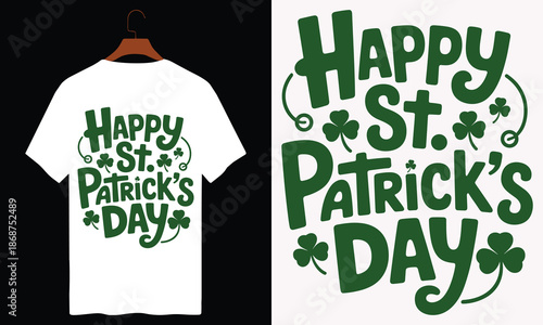 Happy saint patrick's day isolated on white background, Vector, illustration