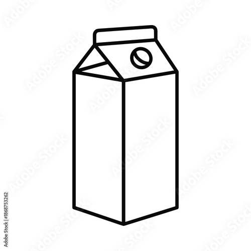 Milk carton icon simple line art vector illustration