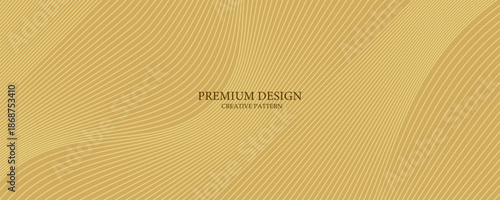 Contemporary technology cover design set. Luxury gold background line pattern (guilloche curves). Premium golden vector tech backdrop for business template, digital certificate