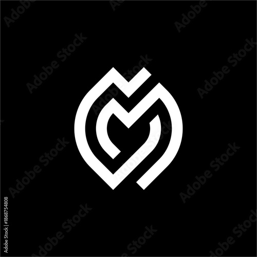 The two letters MM form a continuous leaf/drop-shaped line. It speaks of sustainable growth, natural luxury, dynamic health, and eco-friendly technology.