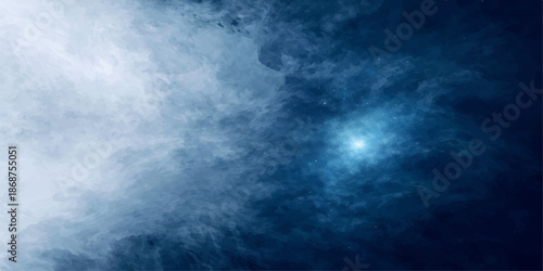 Deep blue sky backgrounds feature light clouds and abstract textures merging with a stormy sea and nature's heaven under a bright sun