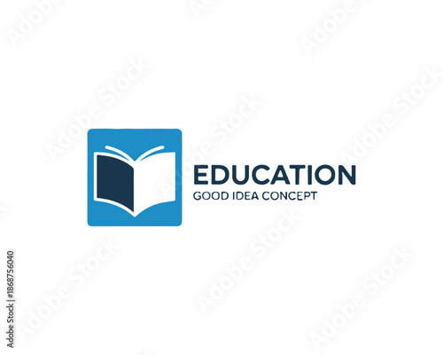 education vector icon book symbol for learning center identity