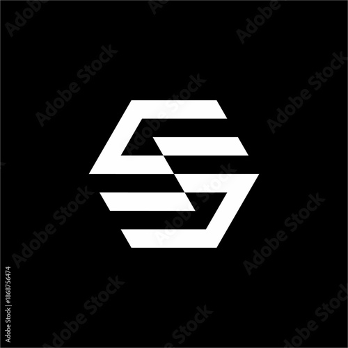 The letter elements SE or ES are interlocked in a hexagon shape. Implies system integration, complex solutions, and a robust platform.