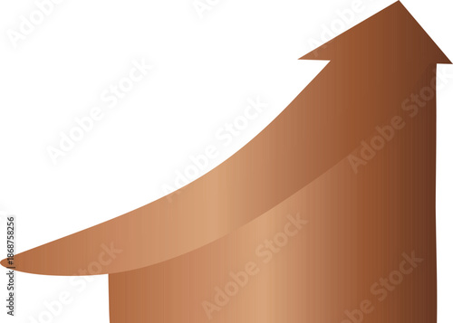 Copper Arrow Pointing Upward